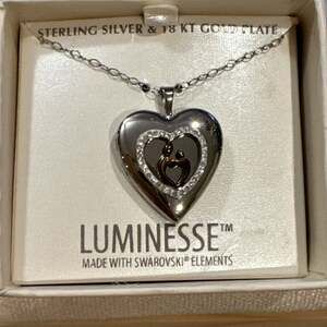 Enchanting Luminesse Mother & Child Heart Necklace